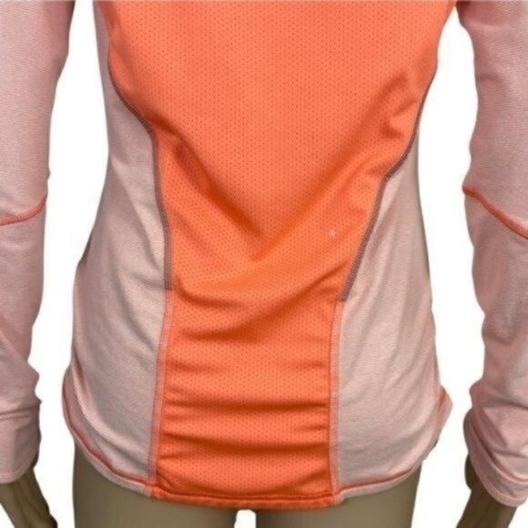 LUCY Tech Dashing Stripes Athletic Orange Sherbet Top Size Medium - Picture 11 of 12